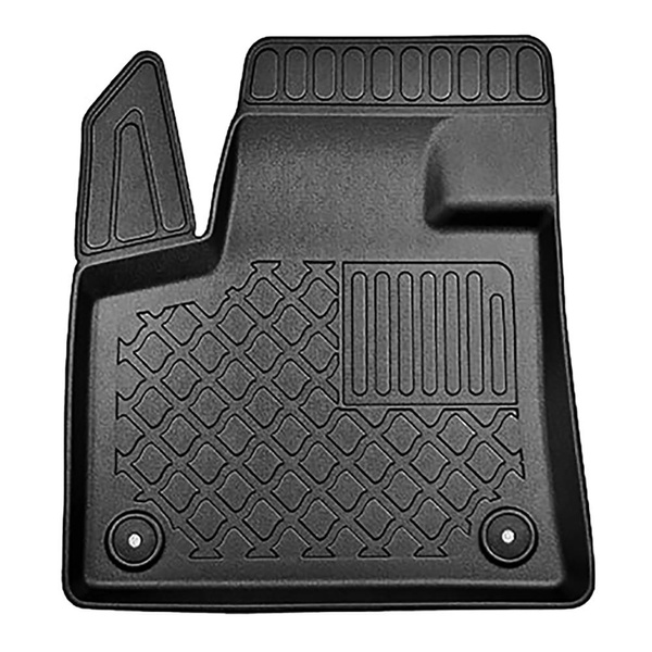 Kit tapis de coffre et tapis de voiture TPE pour: DS 7 Crossback SUV (01.2019-2022) - aussi avec boîte hybride E-Tense;pas pour les modèles avec tunnel dans la deuxième rangée;coffre inférieur;sous / sans plancher amovible de coffre