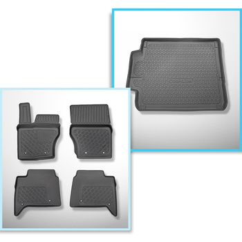 Kit tapis de coffre et tapis de voiture TPE pour: Land Rover Discovery V SUV (03