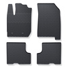 Tapis de sol en caoutchouc adapté pour Dacia Duster II SUV (2017-2024) - tapis de voiture - noir - 4 pcs.