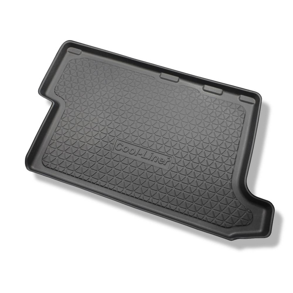 Kit tapis de coffre et tapis de voiture TPE pour: Ford Transit Custom L2 Van (01.2013- 06.2023) - Boîte de vitesse manuelle;solo anteriori;version courte et longue;Cargo 2/3 sièges version véhicule utilitaire;pour la 3ème rangée de sièges