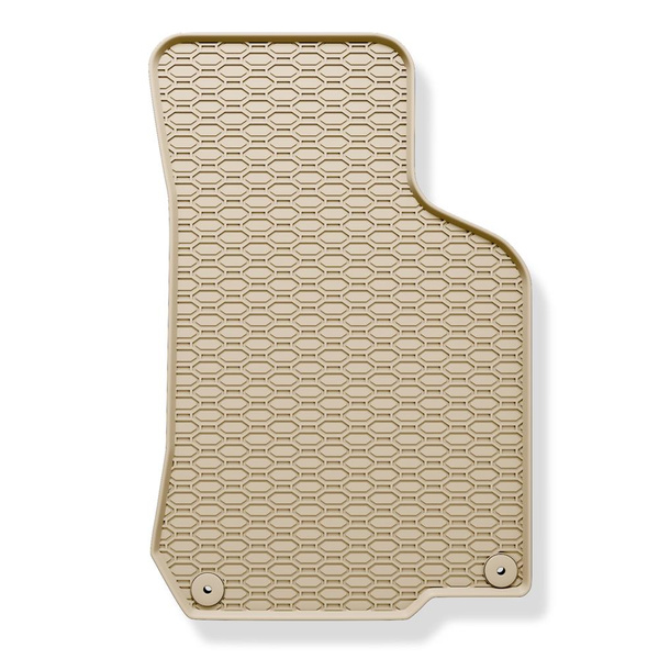Tapis de sol en caoutchouc adapté pour Volkswagen Bora I Berline, SW (1997-2005) - tapis de voiture - beige - 4 pcs.