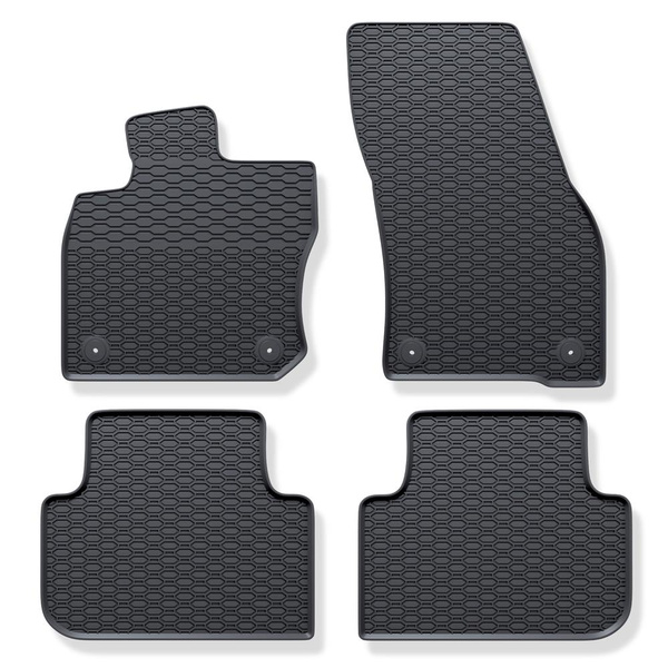 Tapis de sol en caoutchouc adapté pour Volkswagen Tiguan III Crossover (2024-....) - tapis de voiture - noir - 4 pcs.