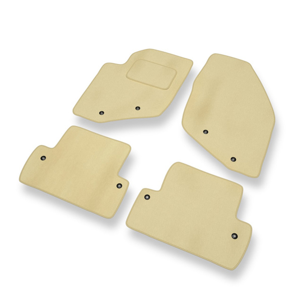 Tapis de Sol Velours adapté pour Volvo S60 I Berline (2000-2009) - Premium tapis de voiture - beige