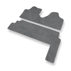 Tapis de Sol Velours adapté pour Fiat Scudo II Break (2007-2016) - Premium tapis de voiture - gris