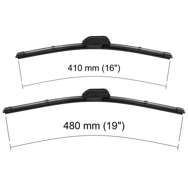 Balais d'essuie-glace de pare-brise adaptés pour Ford Ka I Hayon (09.1996-09.2008) - balais plat