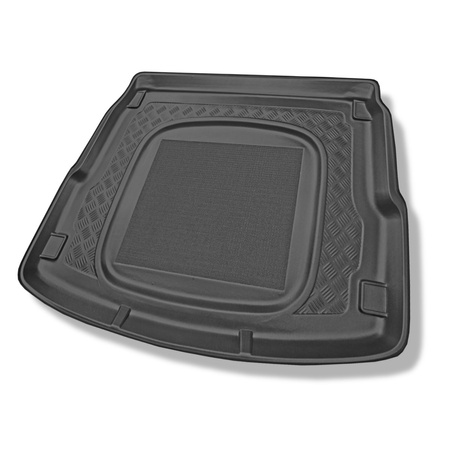 Tapis de coffre adapté pour Audi A8 D4 Berline (01.2010-09.2013) - bac de coffre - protection de coffre voiture - version standard et longue ; avec roue de secours à usage temporaire / kit de réparation; aussi pour la version Quattro