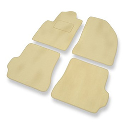 Tapis de Sol Velours adapté pour Ford Fiesta V Hayon, Van (2002-2008) - Premium tapis de voiture - beige
