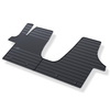 Tapis de sol en caoutchouc adapté pour Volkswagen Transporter T5, T6 Caravelle Van (2003-2023) - tapis de voiture - noir - 1 pc.
