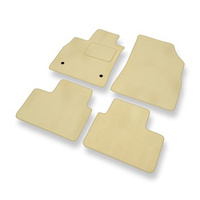 Tapis de Sol Velours adapté pour Renault Talisman I (2015-....) - Premium tapis de voiture - beige