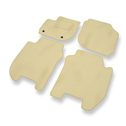 Tapis de Sol Velours adapté pour Honda Jazz IV Hayon (2015-2020) - Premium tapis de voiture - beige