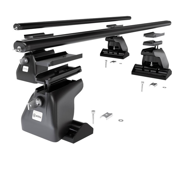 Barres de toit en aluminium adapté pour Volkswagen California T6 Van (2015-2021) - Porte-Bagages de Voiture noir - profil T