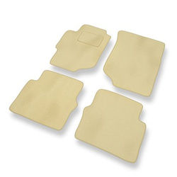 Tapis de Sol Velours adapté pour Honda Accord VI Coupé, Berline, Tourer (1998-2002) - Premium tapis de voiture - beige