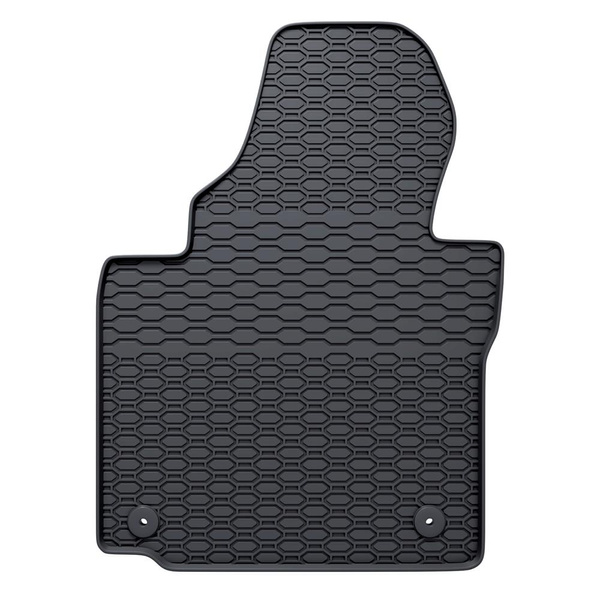 Tapis de sol en caoutchouc adapté pour Volkswagen Touran I Monospace (2003-2010) - tapis de voiture - noir - 4 pcs.