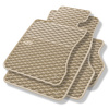 Tapis de sol en caoutchouc adapté pour BMW 5 E60, E61 Berline, Touring (2003-2010) - tapis de voiture - beige - 4 pcs.
