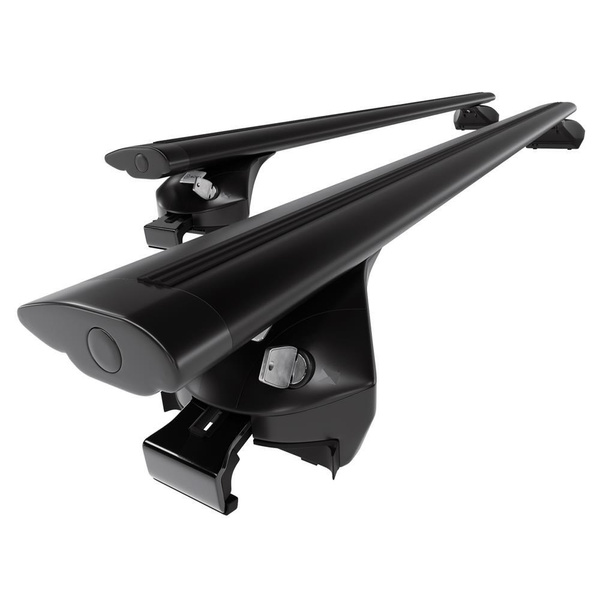 Barres de toit en aluminium adapté pour BMW 5 G31 Touring (2017-2024) - Porte-Bagages de Voiture noir - rails intégrés