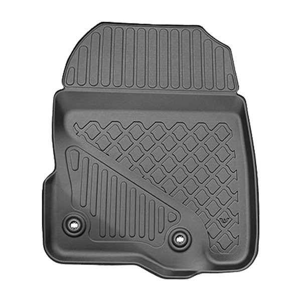 Tapis de sol en TPE adapté pour Honda CR-V VI Plug-in Hybrid (e:PHEV) SUV (08.2023-....) - tapis de voiture - noir