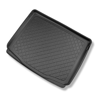 Tapis de coffre adapté pour Ford Kuga III SUV (04.2020-....) - bac de coffre - protection de coffre voiture - avec roue de secours à usage temporaire ou kit de réparation; aussi pour hybrides