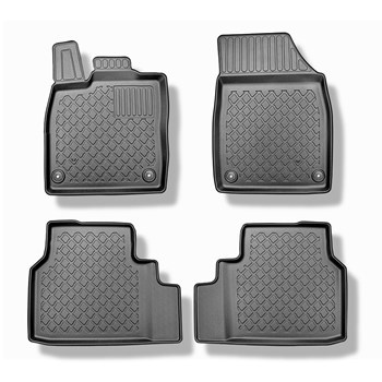 Tapis de sol en TPE adapté pour Skoda Enyaq iV SUV, Coupé (04.2021-....) - tapis de voiture - noir