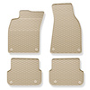 Tapis de sol en caoutchouc adapté pour Audi A5 8T Sportback (2007-2016) - tapis de voiture - beige - 4 pcs.
