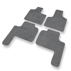 Tapis de Sol Velours adapté pour Chrysler Grand Voyager III Monospace (1996-2000) - Premium tapis de voiture - gris