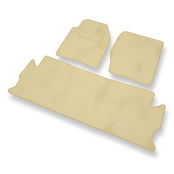 Tapis de Sol Velours adapté pour Land Rover Discovery II SUV (1998-2004) - Premium tapis de voiture - beige