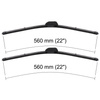 Balais d'essuie-glace de pare-brise adaptés pour Chrysler Sebring Coupé, Cabriolet, Berline (01.2000-08.2006) - balais plat