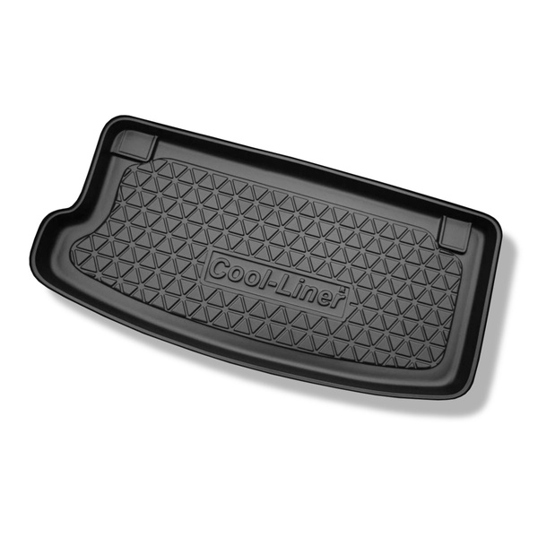 Tapis de coffre adapté pour Hyundai i10 I PA Hayon (2008-2013) - bac de coffre - protection de coffre voiture - coffre supérieur ; avec roue de secours taille normale