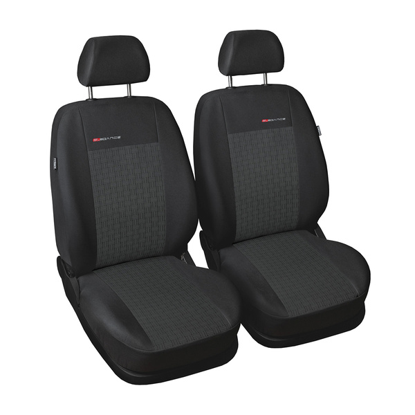 Housses de siège sur mesure adaptées pour Volkswagen Caddy III Cargo (2004-2015) seulement les sièges avant - deux simple - housse siege voiture - couverture siege - E1