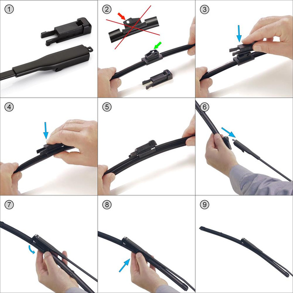 Balais d'essuie-glace de pare-brise adaptés pour Ford Transit Courier Van (04.2014-....) - balais plat