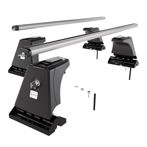 Barres de toit en aluminium adapté pour Citroen C6 Berline (2005-2012) - Porte-Bagages de Voiture argent - points de montage - (suivant le modèle de voiture ils peuvent se situer à différents endroits)