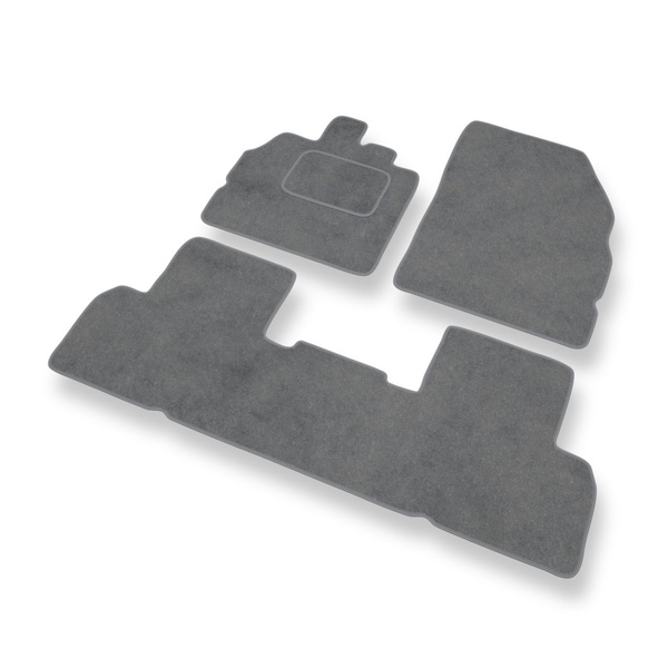Tapis de Sol Velours adapté pour Renault Scenic III Monospace (2009-2016) - Premium tapis de voiture - gris