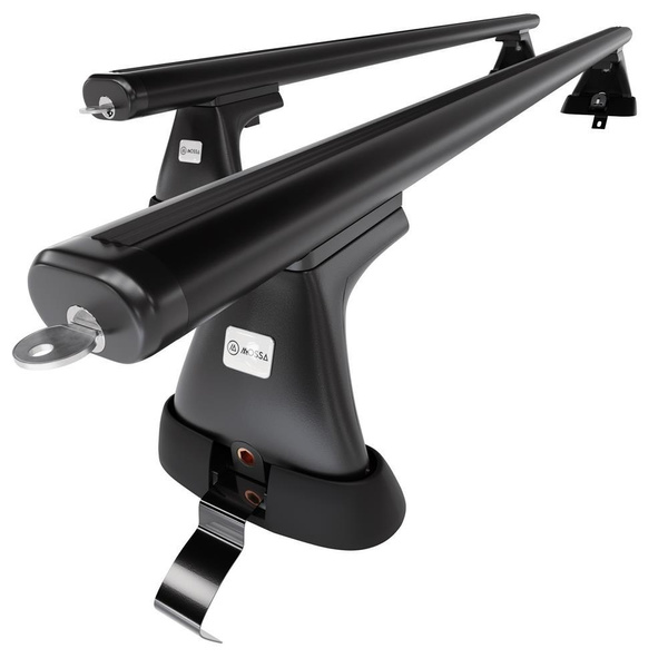 Barres de toit en aluminium adapté pour Skoda Superb mk II Liftback (2008-2015) - Porte-Bagages de Voiture noir - toit normal