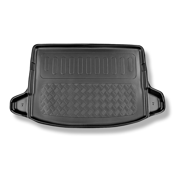 Tapis de coffre adapté pour Ssangyong Korando IV C300 SUV (09.2019-2025) - bac de coffre - protection de coffre voiture - coffre supérieur; modèles avec plancher amovible du coffre; la cavité gauche et / ou droite peut ètre coupée; aussi pour la version é