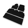 Tapis de Sol Feutres adapté pour Renault Espace IV Monospace (2002-2014) - tapis de voiture - noir