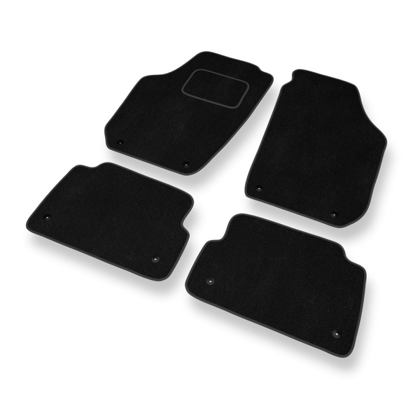 Tapis de Sol Velours adapté pour Skoda Fabia II Hayon, Break (2007-2014) - Premium tapis de voiture - noir