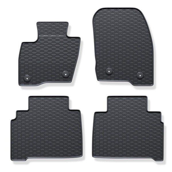 Tapis de sol en caoutchouc adapté pour Ford S-Max II Monospace (2015-2023) - tapis de voiture - noir - 4 pcs.
