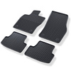 Tapis de sol en caoutchouc adapté pour Audi Q2 SUV (2016-....) - tapis de voiture - noir - 4 pcs.