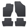 Tapis de sol en caoutchouc adapté pour Peugeot 307 I Break, Hayon, Cabriolet, Berline, SW (2001-2007) - tapis de voiture - noir - 4 pcs.