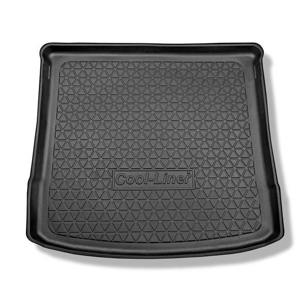 Tapis de coffre adapté pour Volkswagen Touran II 5T Monospace (09.2015-....) - bac de coffre - protection de coffre voiture - 5/7 places; 3e rangée abaissée