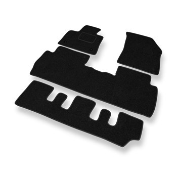 Tapis de Sol Feutres adapté pour Peugeot 5008 (7-places) (2017-....) - tapis de voiture - noir