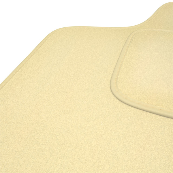 Tapis de Sol Velours adapté pour Volvo V70 III Break (2007-2016) - Premium tapis de voiture - beige