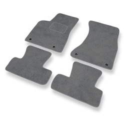 Tapis de Sol Velours adapté pour Audi Q5 I 8R SUV (2008-2016) - Premium tapis de voiture - gris