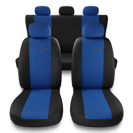 Housses de siège adaptées pour Peugeot 208 I, II (2012-....) - housse siege voiture universelles - couverture siege - X.R-BL
