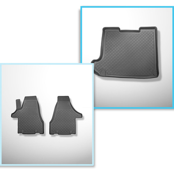 Kit tapis de coffre et tapis de voiture TPE pour: Volkswagen Multivan T5 Van (20