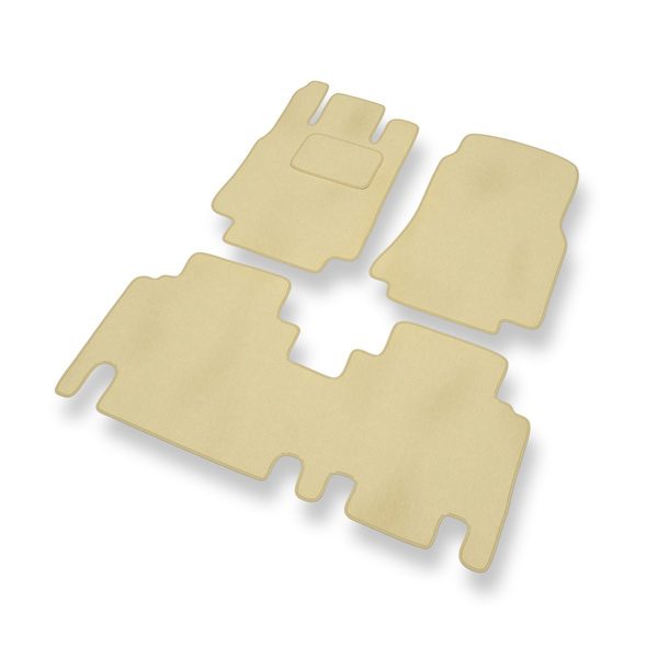 Tapis de Sol Velours adapté pour Mercedes-Benz Vaneo Van (2001-2005) - Premium tapis de voiture - beige