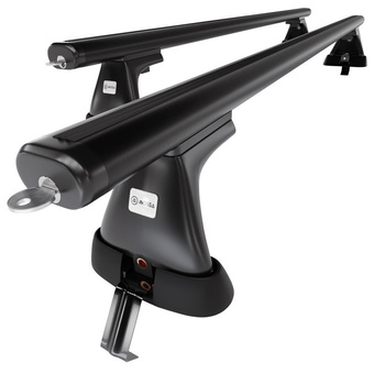 Barres de toit en aluminium adapté pour Alfa Romeo 166 Berline (2004-2007) - Porte-Bagages de Voiture noir - toit normal