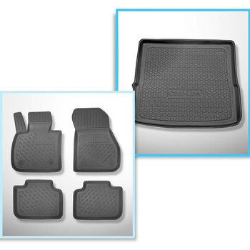 Kit tapis de coffre et tapis de voiture TPE PREMIUM pour: BMW X1 F48 SAV (10.2015-09.2022) - banquette arrière fixe / non coulissante; non pour version Plug-in hybride