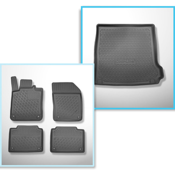 Kit tapis de coffre et tapis de voiture TPE pour: Volvo V90 Break, Cross Country