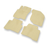 Tapis de Sol Velours adapté pour Nissan X-trail I SUV (2001-2007) - Premium tapis de voiture - beige