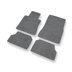 Tapis de Sol Velours adapté pour Mercedes-Benz CL W140 Coupé (1992-2000) version longue - Premium tapis de voiture - gris